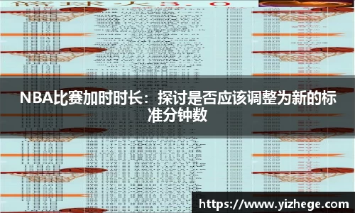 NBA比赛加时时长：探讨是否应该调整为新的标准分钟数